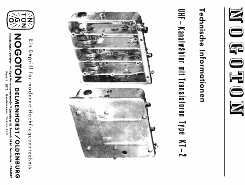 UHF-Kanalwähler KT-2; Nogoton, (ID = 180110) Converter