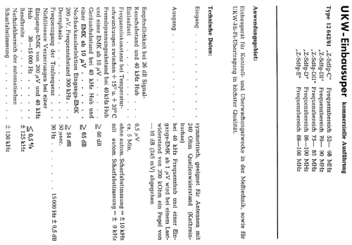 UKW-Einbausuper 12642/61 Z-Sdfg-C; Nogoton, (ID = 1603417) Commercial Re