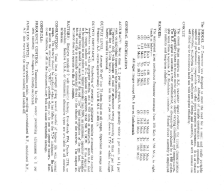 Signal Generator 27; Nombrex Ltd., (ID = 1257060) Equipment