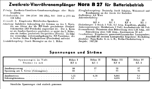 B27; Nora; Berlin (ID = 36202) Radio