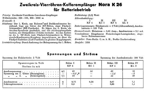 Koffer K26; Nora; Berlin (ID = 36193) Radio