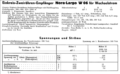 Largo W06 ; Nora; Berlin (ID = 36195) Radio