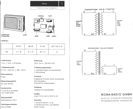 Picco ; Nora; Berlin (ID = 15694) Radio