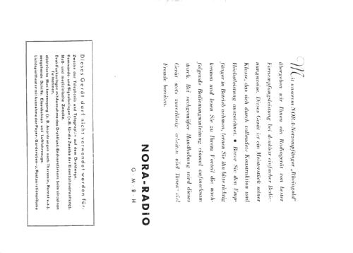 Rheingold W26; Nora, Aron, (ID = 611748) Radio