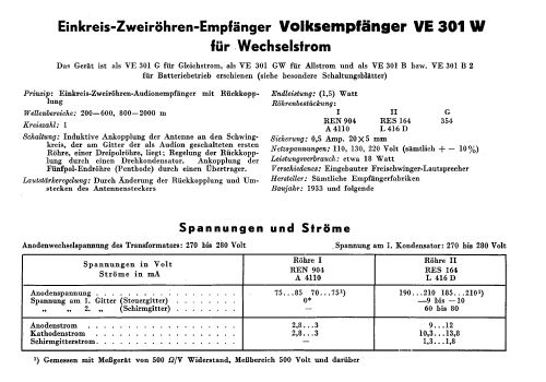 Volksempfänger VE301W; Nora, Aron, (ID = 3059889) Radio
