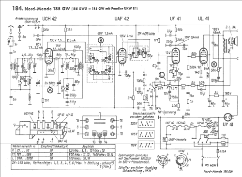 185GW; Nordmende, (ID = 702743) Radio