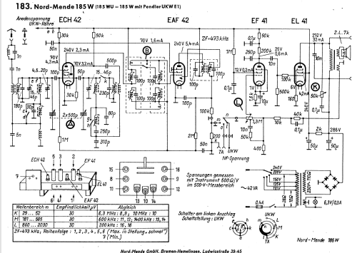 185WU; Nordmende, (ID = 414508) Radio