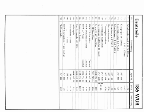 186-WUR; Nordmende, (ID = 2507534) Radio