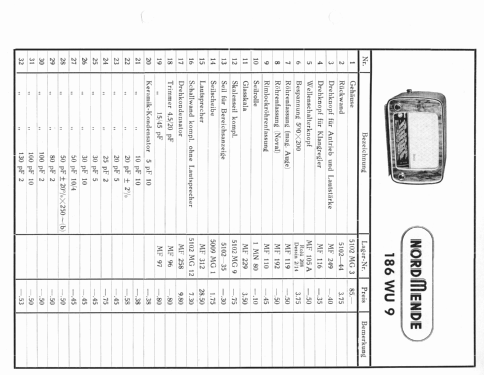 186WU9; Nordmende, (ID = 2507543) Radio