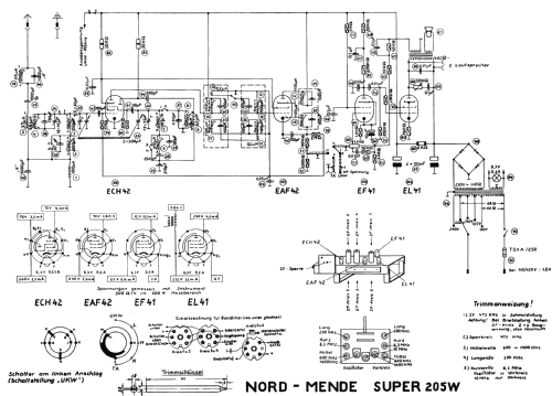 8-Kreis-Super 205W; Nordmende, (ID = 1444205) Radio