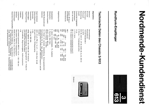 Bohème D13 Ch= 3/613; Nordmende, (ID = 1887952) Radio