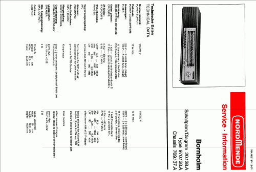 Bornholm 970.128A Ch= 20.128A ; Nordmende, (ID = 679586) Radio