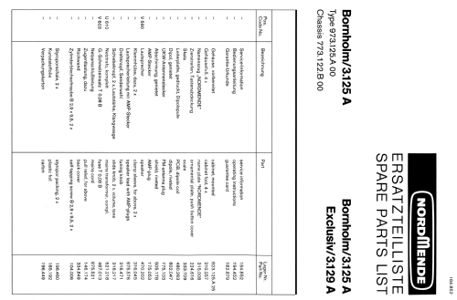 Bornholm 3.125A Ch= 733.122B; Nordmende, (ID = 1109292) Radio