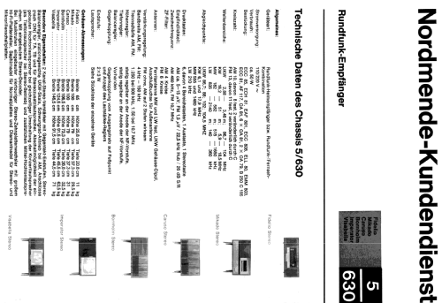 Bornholm-Stereo Ch= 5/630; Nordmende, (ID = 1404745) Radio