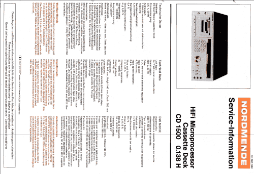 CD-1500; Nordmende, (ID = 989864) Enrég.-R