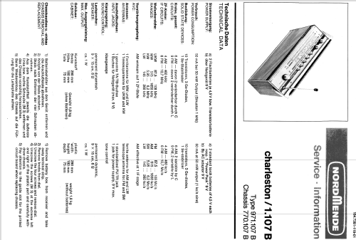 Charleston 1.107B ; Nordmende, (ID = 213686) Radio