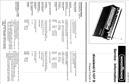 Dixieland 3.107 D ; Nordmende, (ID = 322897) Radio