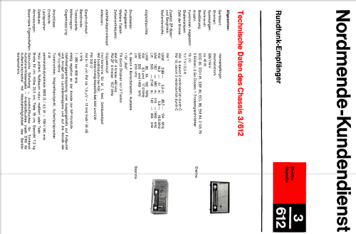 Elektra D12 Ch= 3/612; Nordmende, (ID = 1012884) Radio