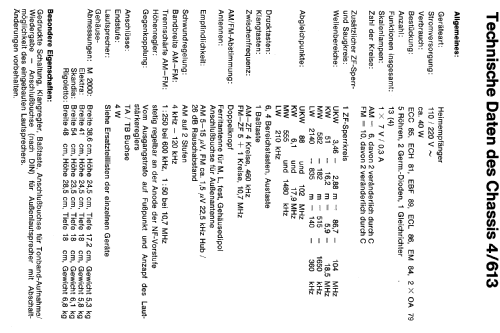 Elektra V13 Ch= 4/613; Nordmende, (ID = 45550) Radio