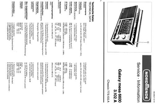 Galaxy-mesa 6600 973.102.A; Nordmende, (ID = 216649) Radio