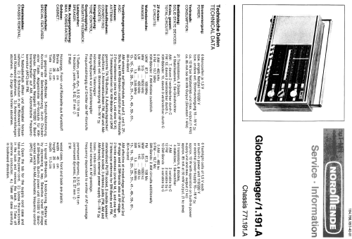 Globemanager 1.191.A ; Nordmende, (ID = 121335) Radio