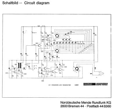 HF-Grundwellen-Generator Experience E-3601; Nordmende, (ID = 905857) Ausrüstung