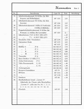 Kommodore 55 Ch= 564 + Rdf. Ch= 403; Nordmende, (ID = 2757792) TV-Radio
