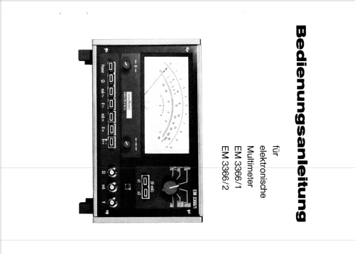 Multimeter EM3366/1; Nordmende, (ID = 431126) Equipment