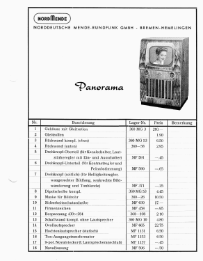 Panorama 54 Ch= 360; Nordmende, (ID = 2757774) Television
