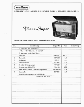 Phono-Super Ch= 308/8; Nordmende, (ID = 2719829) Radio