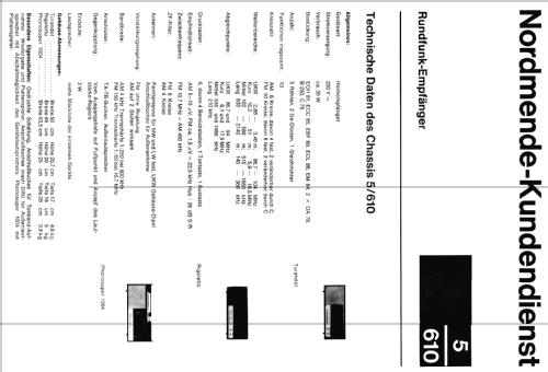 Phonosuper 1004 Ch= 5/610; Nordmende, (ID = 1337531) Radio