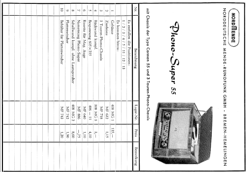 Phono-Super 55 Ch= 403; Nordmende, (ID = 655367) Radio