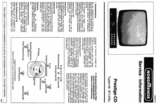 Prestige CD 971.219.L Ch= 769.220.A; Nordmende, (ID = 203755) Televisore