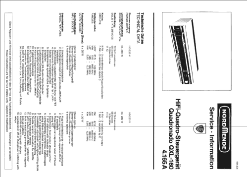 Quadronado QXL160 4.165.A; Nordmende, (ID = 318544) Radio