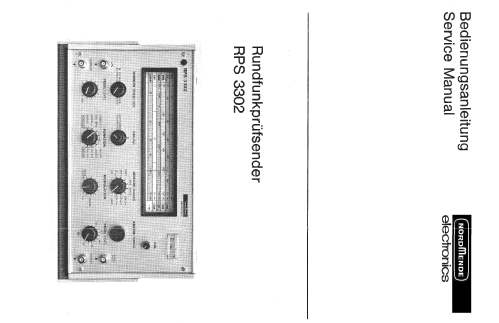 Rundfunkprüfsender RPS3302; Nordmende, (ID = 298685) Ausrüstung