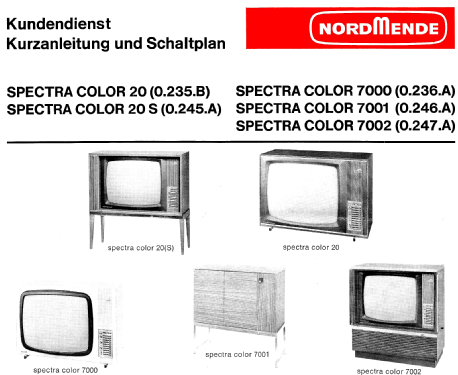 Spectra Color 7000 0.236.A; Nordmende, (ID = 2587282) Télévision