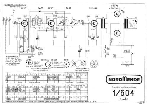 Starlet Ch= 1/604; Nordmende, (ID = 156621) Radio