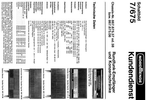 Stereo-Steuergerät 3007 I370 Ch= 7/675; Nordmende, (ID = 168062) Radio