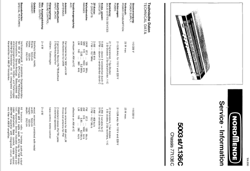 Stereo-Steuergerät 5003 st/1.136C 971.136C Ch= 771.136C; Nordmende, (ID = 1836043) Radio