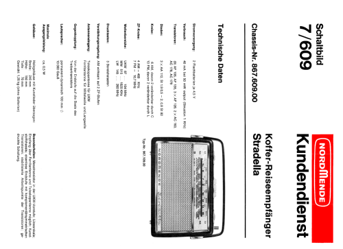 Stradella I090 967.109.00 Ch= 7/609 ; Nordmende, (ID = 680466) Radio
