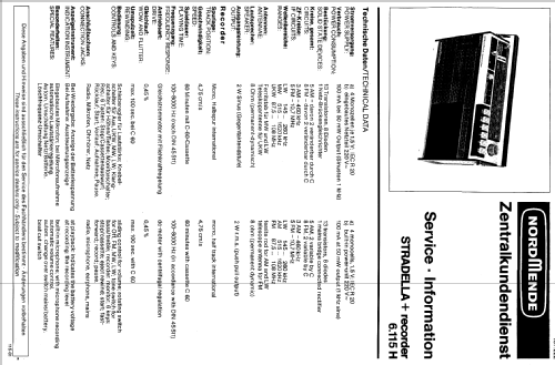 Stradella + recorder 6.115 H; Nordmende, (ID = 359101) Radio
