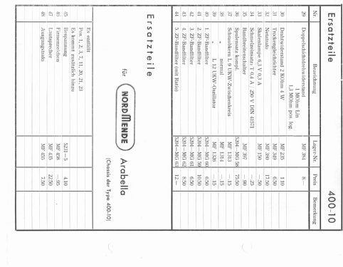 Super 400-10 Ch= 5204; Nordmende, (ID = 2486757) Radio