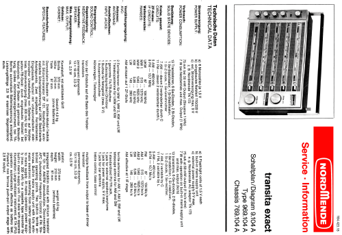 Transita Exact 969.104A Ch= 9.104A ; Nordmende, (ID = 269234) Radio