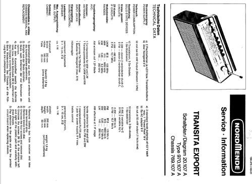 Transita Export 970.107A ; Nordmende, (ID = 324959) Radio