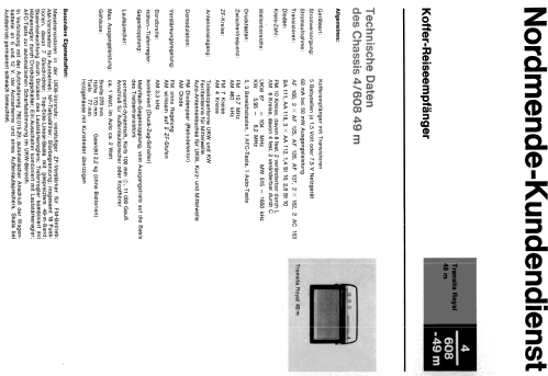 Transita-Royal 49m F081 Ch= 4/608 49m; Nordmende, (ID = 1407523) Radio