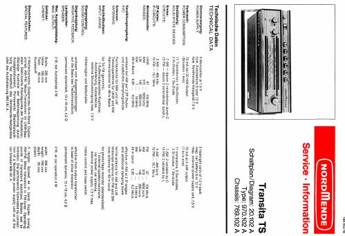 Transita TS 970.102A Ch= 20.102A ; Nordmende, (ID = 639049) Radio