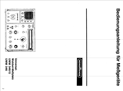 Universal-Wobbel-Meßplatz UWM346/U-2; Nordmende, (ID = 109156) Ausrüstung