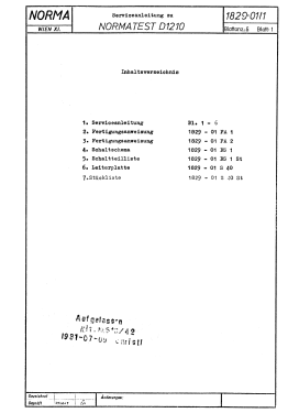 Normatest D1210 ; NORMA Messtechnik (ID = 2890413) Equipment