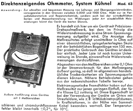 Universal-Ohmmeter 63 6307; NORMA Messtechnik (ID = 847850) Equipment