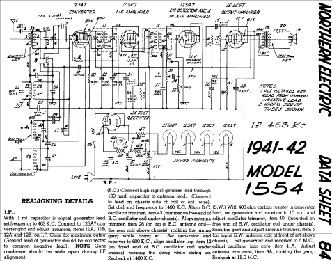 1554 ; Northern Electric Co (ID = 765265) Radio